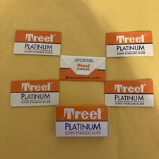 5 Double Edge Razor Blades, Treet Platinum