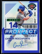 2024 Panini Prospect Edition Carson Roccaforte #182 Blue Prizm Signatures /149