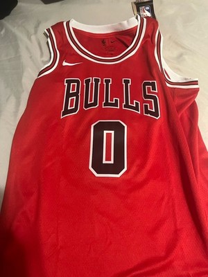 Nike NBA Chicago Bulls Coby White #0 Dri-FIT Icon Edition Red Jersey Men 40 Smal