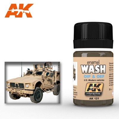 AK INTERACTIVE 121 ENAMEL WASH - OIF & OEF - US VEHICLE 35ml