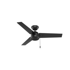 Hunter 44 inch Outdoor or Indoor Ceiling Fan No Light - Black Ceiling Fan wit...