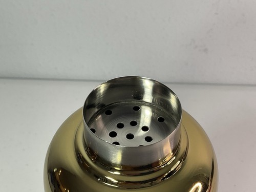 MARK & GRAHAM Illinois ILLINI Goldtone Martini Shaker. Plus x2 Stir Sticks. NEW. - Picture 10 of 13