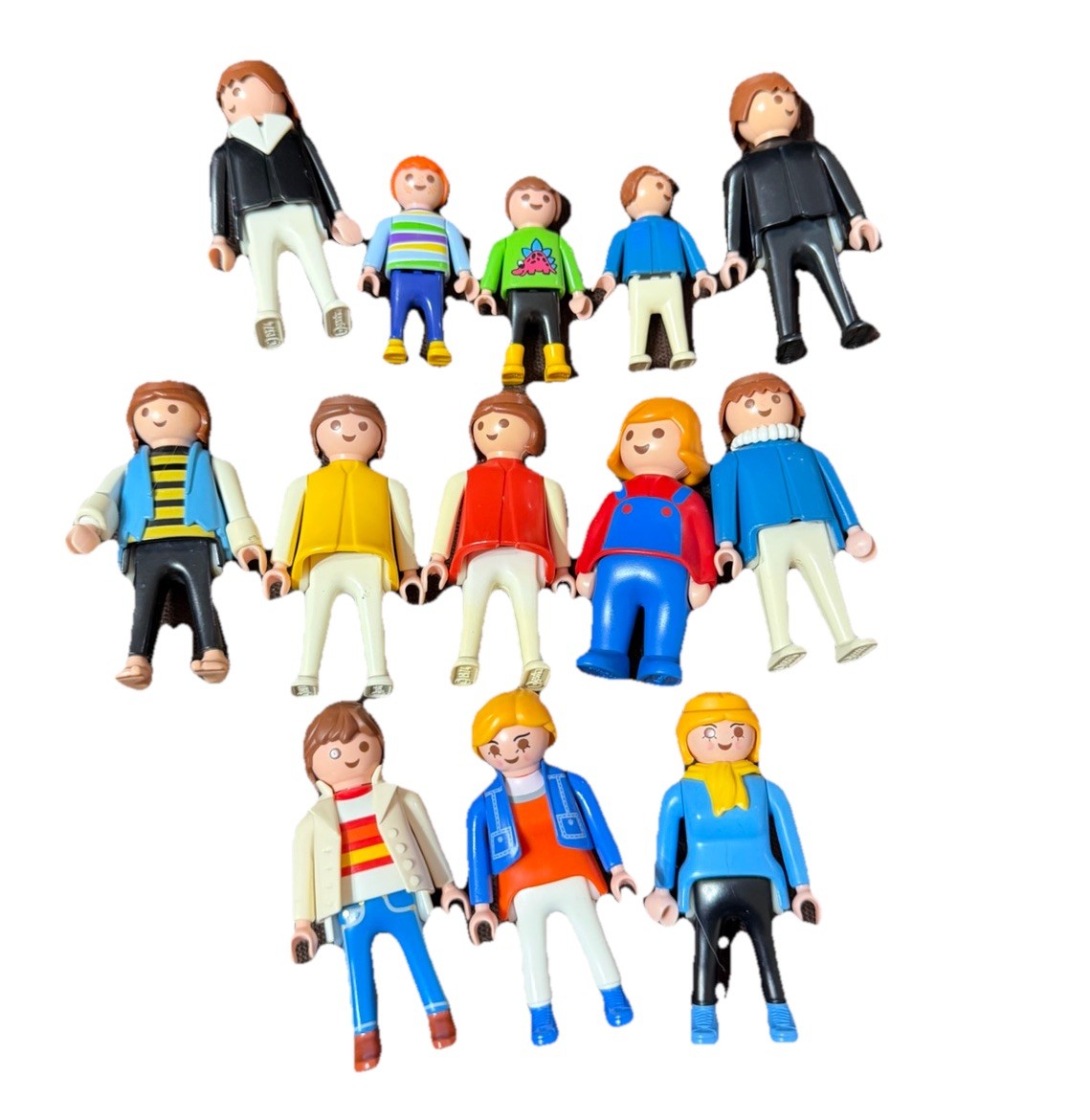 Play mobile People Figures Adults Toy Children Lot Of 13 Boy Girl Man Woman