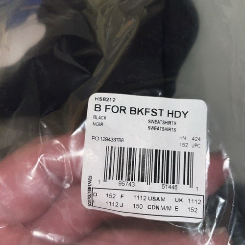 Adidas b for breakfast hoodie Size Medium Kids - Picture 4 of 4