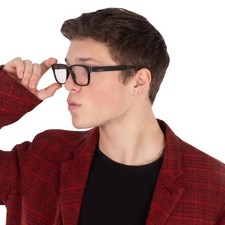 Gucci Demo Rectangular Men's Eyeglasses GG0011O 005 55 GG0011O 005 55