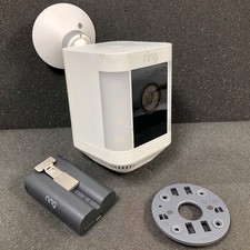 Ring - Spotlight Cam Plus Outdoor/Indoor Wireless 1080p Battery Camera - White