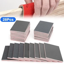 28pcs Sanding Block Pads 180-3000 Grit Foam Sandpaper Sponge Wet Dry for Drywall