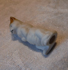 Antique Victorian Bisque Porcelain Cat Figurines w/ Spilled Wine & Fish Germany? — photo 9
