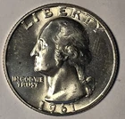 *SILVER* 1961-D [BU]  Washington Quarter - 90% Silver ☆BEAUTIFUL☆