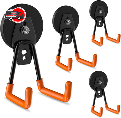 Strong Magnetic Hooks Heavy Duty 4 Pack Garage Rare Earth Magnets Utility