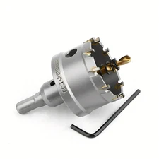 2" TCT Hole Saw Kit Tungsten Carbide Drill Bit for Stainless Steel Metal