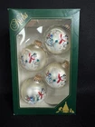 Christmas by Krebs Silver Pearl Snowmen Snow Family Sledding Ornaments Box of 4