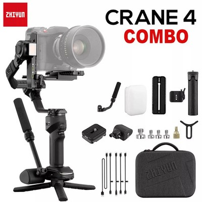 Zhiyun Crane 4 Combo 3-Achsen-Gimbal-Stabilisator für Nikon Sony mit Tragegriff