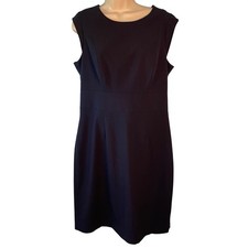 The Limited Black Collection Lined Sleeveless Navy Dress Size 12 Back Zip Career
