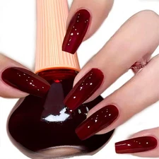 Cherry Red Nail Polish, 12ml Red Quick Dry Nail Lacquer for Nail Art Varnish,...