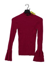 Hallhuber Womens Top XS Pink Viscose with Pol...