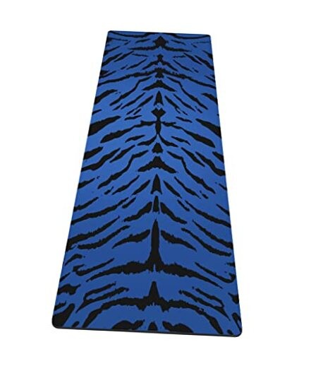 Extra Thick TPE Non-Slip Yoga Mat with Tiger Stripe Design for Fitness