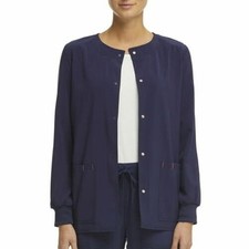 Scrubstar Women Ethical Fabric Stretch Snap Front Warm Up Scrub Jacket Large