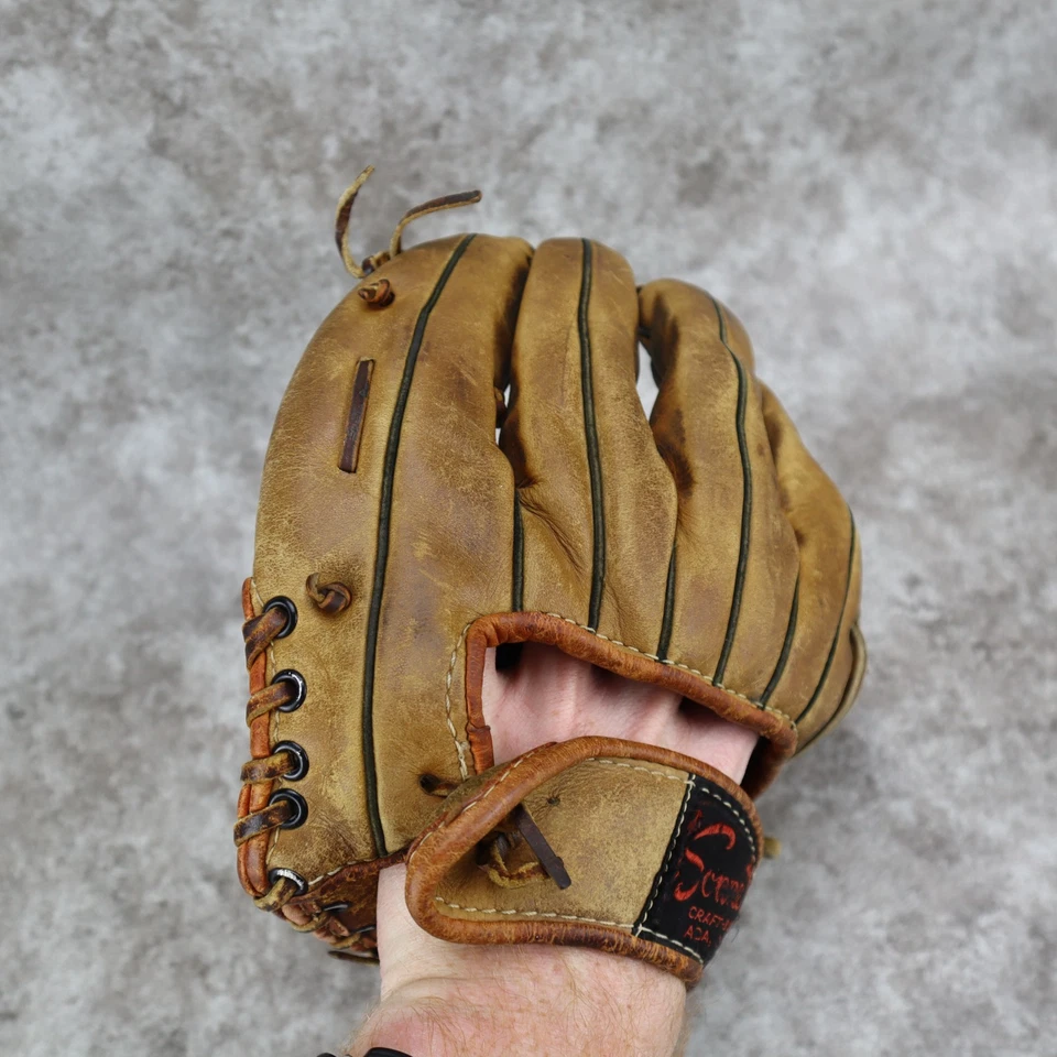 Guante de béisbol de colección Sonnett Bob Purkey EE. UU. cuero marrón derecho Foto 3 de 4