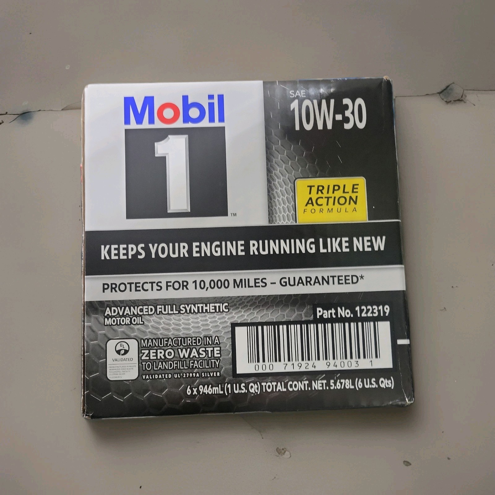 Mobil 1 SAE 10W-30 Advanced Full Synthetic Motor Oil, 1 Quar