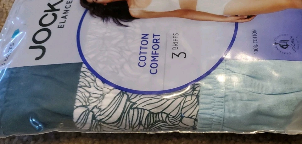 Ropa interior corta Jockey Elance 100 % algodón - para mujer talla 9 - nueva - ¡Paquete de 3 verdes! Foto 2 de 4