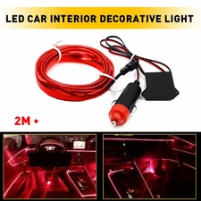 US LED Strip Light Decor For Car Interior Flexible Lights Ambient Neon Lamp Rope