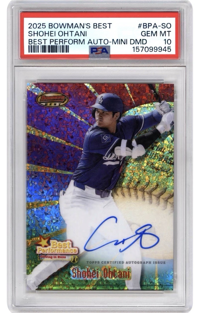 SHOHEI OHTANI PSA 10 2025 BOWMAN’S BEST  AUTO 7/25
