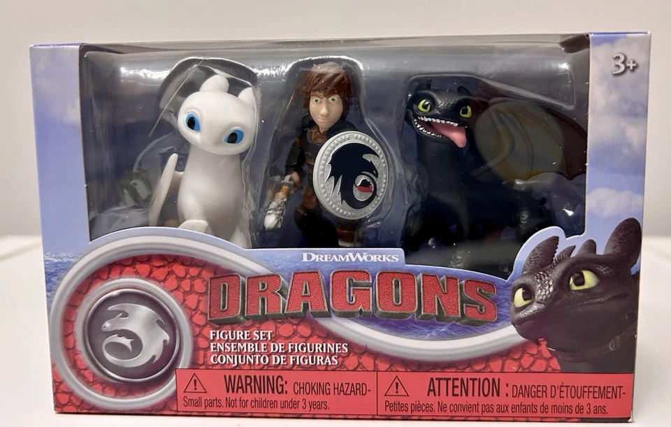 Cómo entrenar a tu dragón 3 estatuillas y dragones de juguete con dragón sorpresa/paquete de 2 Foto 2 de 4