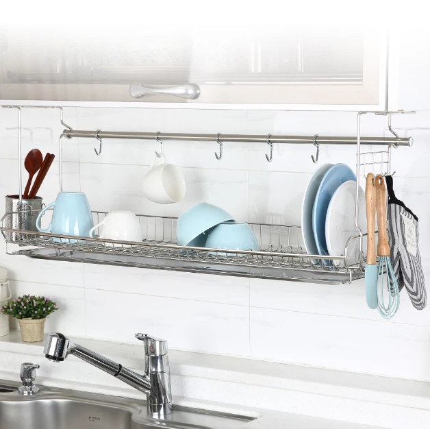 800W Stainless Steel Under Cabinet Dish Drying Rack Kitchen Storage Organizer