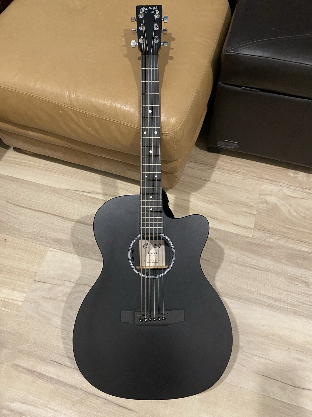 Martin X Series Acoustic Cutaway Guitar Black