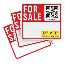 12 11 For Sale Car Sign Blank 3-Pack - 12 11 Blank Vehicle Sign 3-Pack
