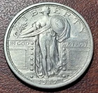 1917 Type I Standing Liberty Quarter Choice VF Details High Grade TY I SLQ