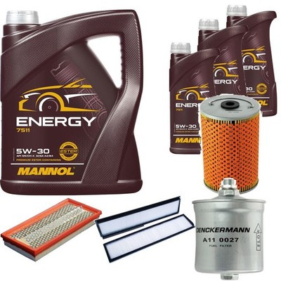 DENCKERMANN Inspektionspaket 8L MANNOL Energy 5W-30 für Mercedes E-Klasse W124