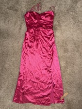 Reformation Pink 100% Silk Marguerite Wrap Midi Dress Size 4