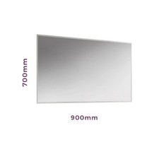 Rectangular Bathroom Mirror Wall Vanity Aluminium Frame Portrait Landscape