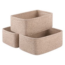 3 Pack Small Storage Baskets for Organizing, Cute Woven Decorative Gift Baske...