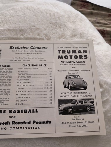 1968 S.D. Padres PCL Program-Their Last Season Played In The New S. D Stadium - Picture 5 of 24