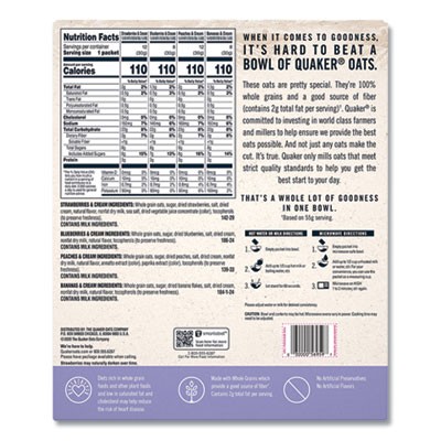 Avena instantánea Quaker, variedades surtidas, paquete de 1,05 oz, 40/caja 12211 QUAKER - Imagen 4 de 4