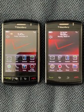 Lot 2 BlackBerry Storm Verizon Phones + OEM Leather Cases – For Parts