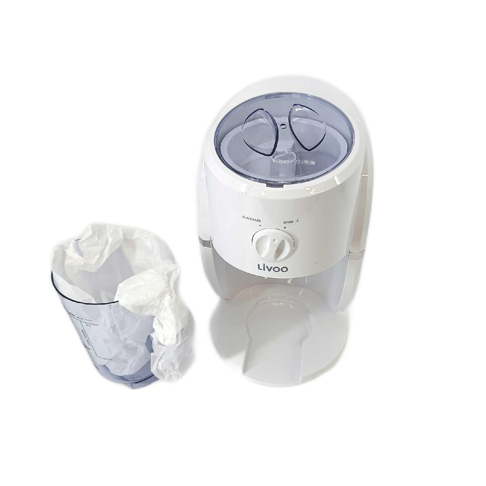 Livoo 2-in-1 Gerät Granita und Crushed Ice DOM430 Ice Cream Machines Fo - Defekt