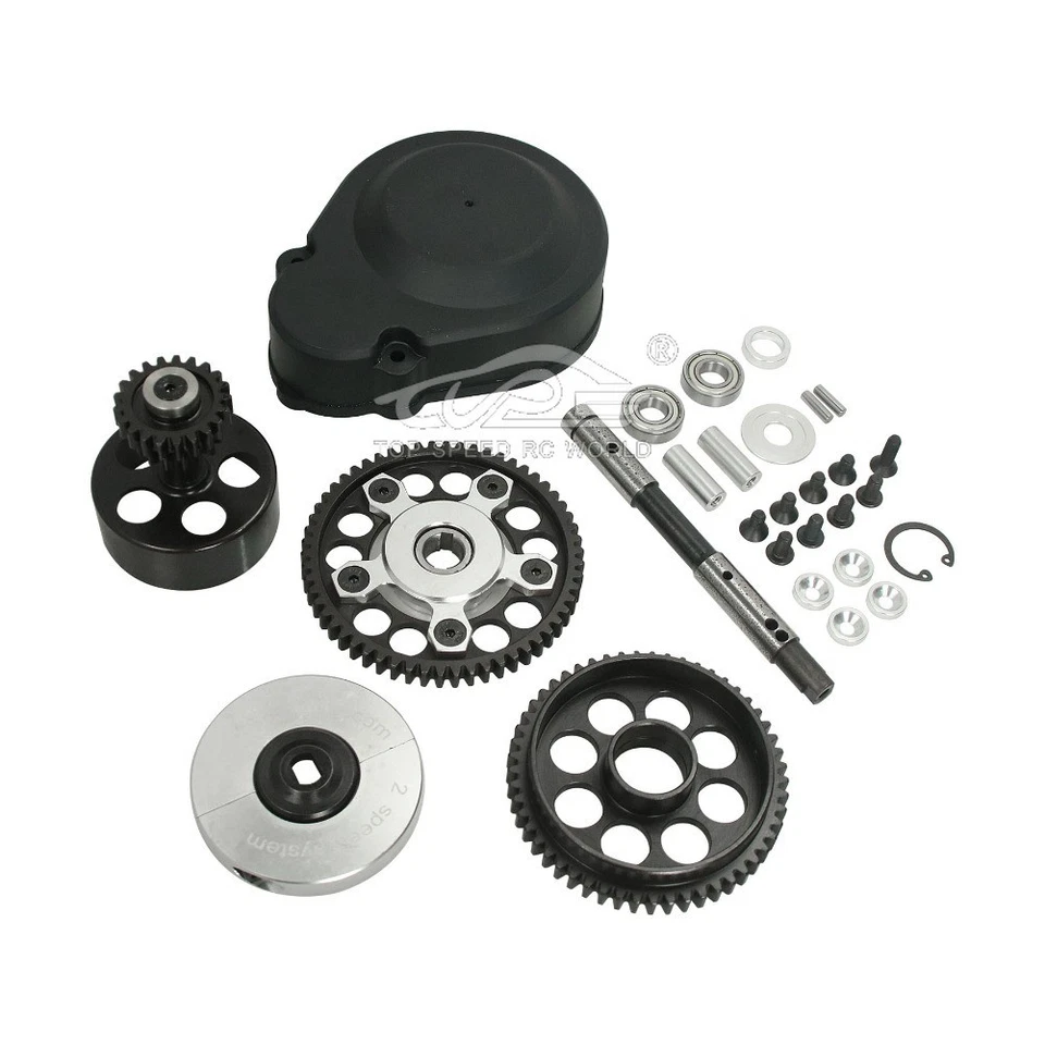 Alloy 2 Speed Gear System Kit for 1/5 HPI RV KM GTB Baja 5B 5T 5SC - Image 4 of 4