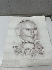 VINTAGE ART ARTWORK RELIGIOUS POPE PREIST CHURCH KUEK 