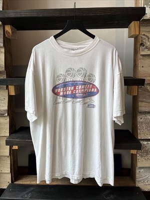 Vintage White 2000s Houston Comets WNBA Championship T shirt Size XXL 4 Peat