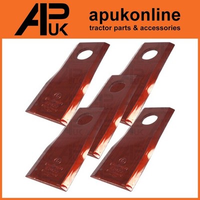 5x Messer gedreht LH 107 x 45 x 4 mm für Fort Disc Mähwerk Schneidarm Arbeitsgerät