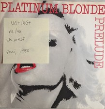 Platinum Blonde Prelude Vinyl Record 7" VG+/VG+ EMI5046 1980