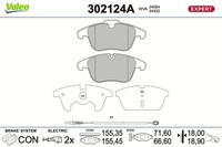 Valeo Bremsbelagsatz Scheibenbremse Expert 302124A FüR Peugeot 508 1 SW 407 120