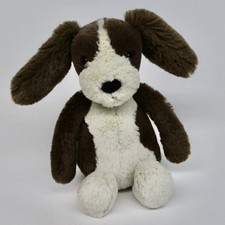 Jellycat plush bashful Fudge puppy dog brown cream 7" small stuffed animal soft