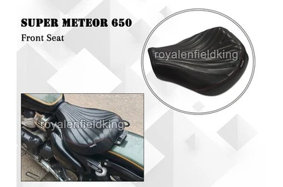 Adapté Pour Royal Enfield Super Meteor 650 " Avant Rider Siège Noir Couleur " - Photo 1/4