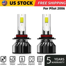 For Honda Pilot 2006 9005/HB3 LED Headlight Bulbs Kit High/Low Beam 6000K Bright