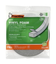 V734H Vinyl Foam Tape - Closed Cell - Moderate Compression, 3/4" W, 1/2" Thic...